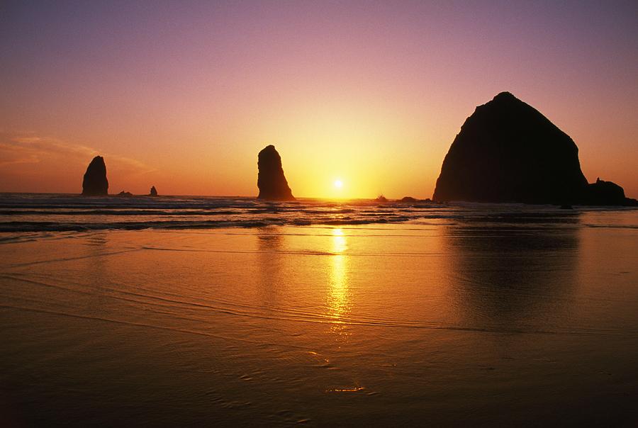 Sunset At Cannon Beach Photograph by Natural Selection Craig Tuttle
