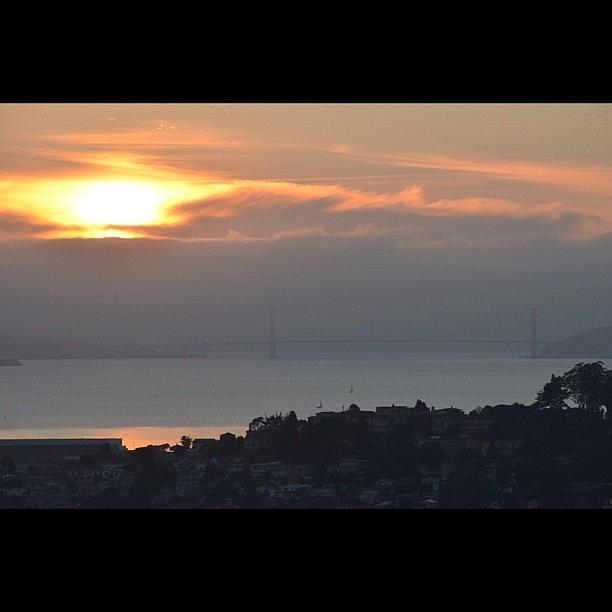 Sunset Photograph - Sunset at Golden Gate by Birgit Zimmerman