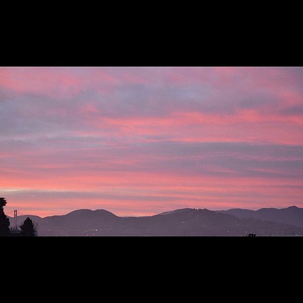 San Francisco Photograph - Sunset at Golden Gate bridge by Birgit Zimmerman