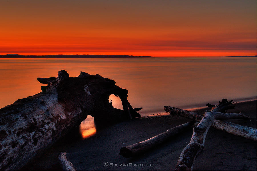 Beach Photograph - Sunset At Marina Beach Park In Edmonds Washington by Sarai Rachel Beach Photograph - Sunset At Marina Beach Park In Edmonds Washington by Sarai Rachel