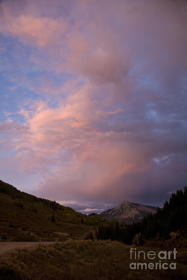 Sunset at Mt. Crested Butte Photograph by Timothy Johnson