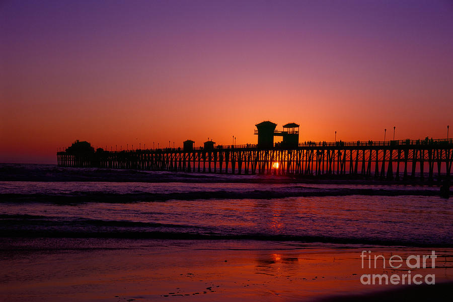 Sunset at Oceanside Pier Photograph by Daniel  Knighton