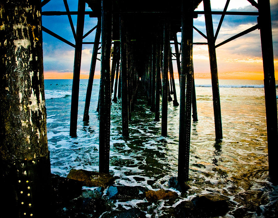 Sunset at Oceanside Pier Photograph by Mickey Clausen