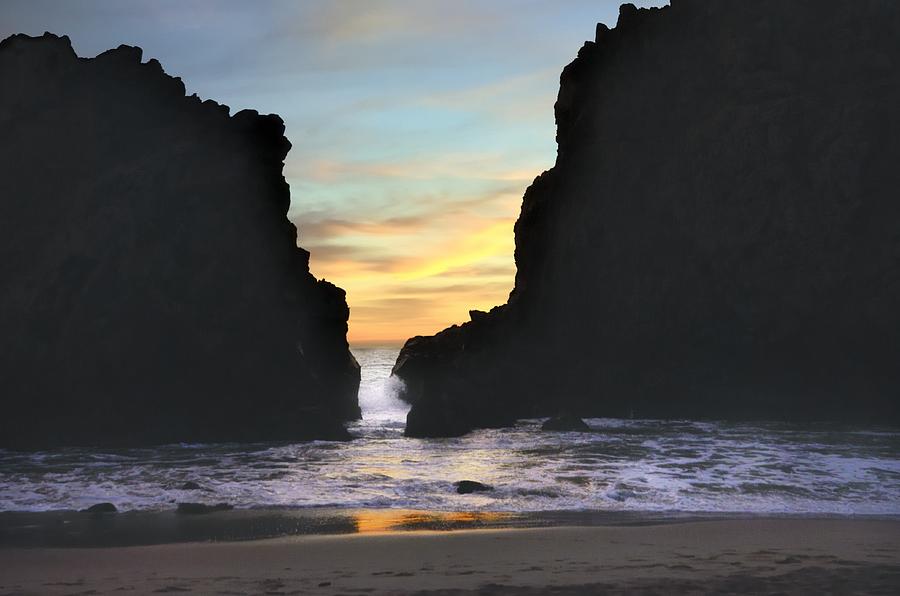 Sunset at Pfeiffer Beach Photograph by Alan Hart