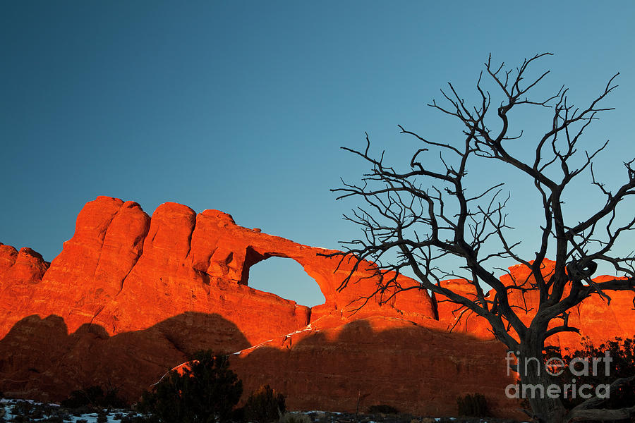 Sunset at Skyline Arch Photograph by Keith Kapple