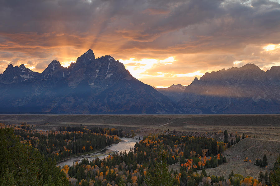 Sunset At Snake River Overlook Photograph By Rainer Grosskopf Fine