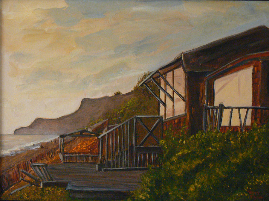 Sunset at the Beach House Painting by Terry Taylor