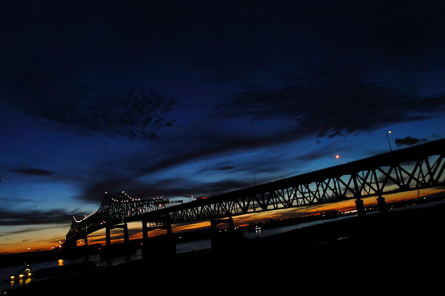 sunset-at-the-bridge-baton-rouge-photograph-by-linda-alexander-fine