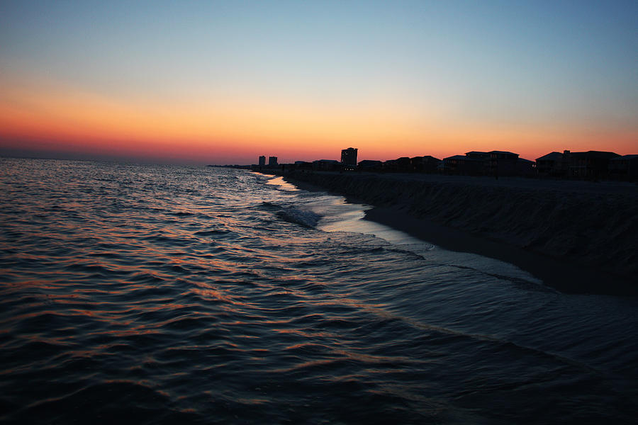 Sunset at the Gulf Shores Photograph by Sheila Kay McIntyre