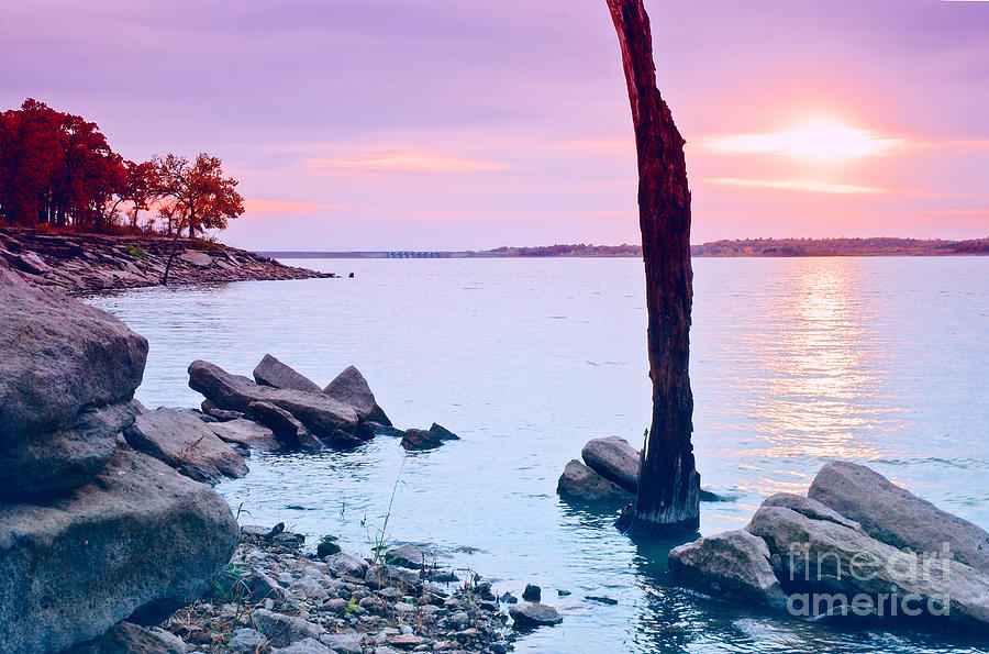 Sunset at the Lake Photograph by Betty LaRue