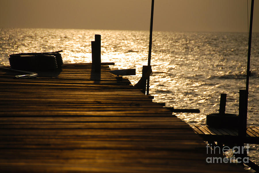 Holiday Photograph - Sunset at the Pier by Ivy Ho