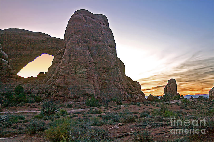 Sunset at Turret Arch Photograph by Robert Bales