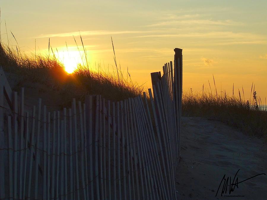 Cape Cod Sunset - Greeting Card Photograph by Mark Valentine