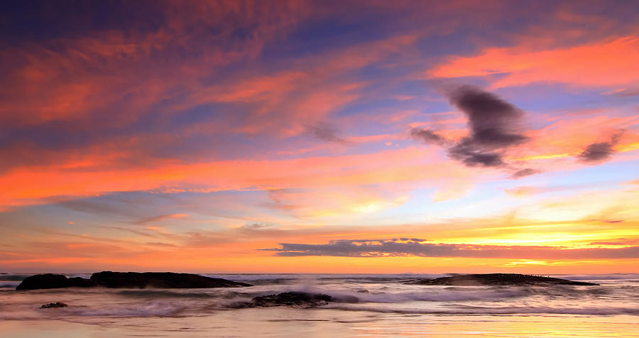 Sunset Beach Photograph by Paul Svensen