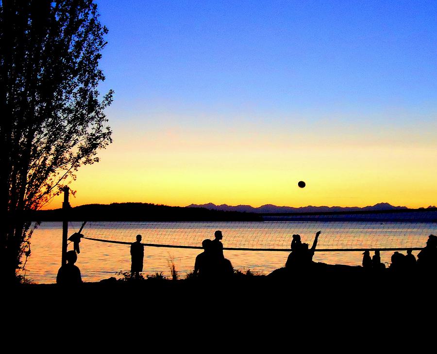 Sunset Beach Volleyball Photograph by Peter Mooyman