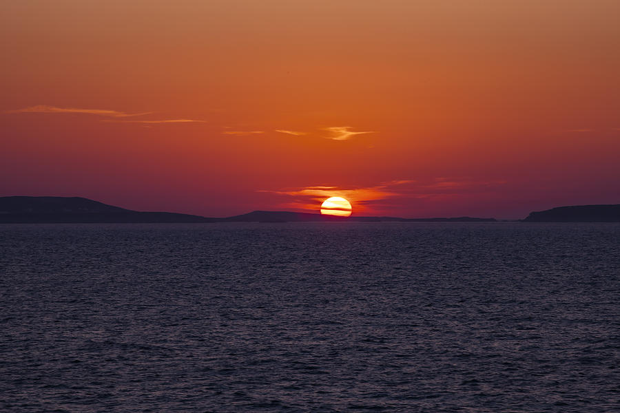 Sunset behind Paros Photograph by Joana Kruse