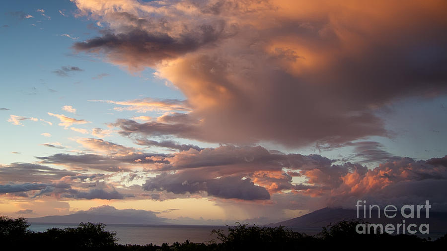 Sunset Clouds over Maui Photograph by Dustin K Ryan