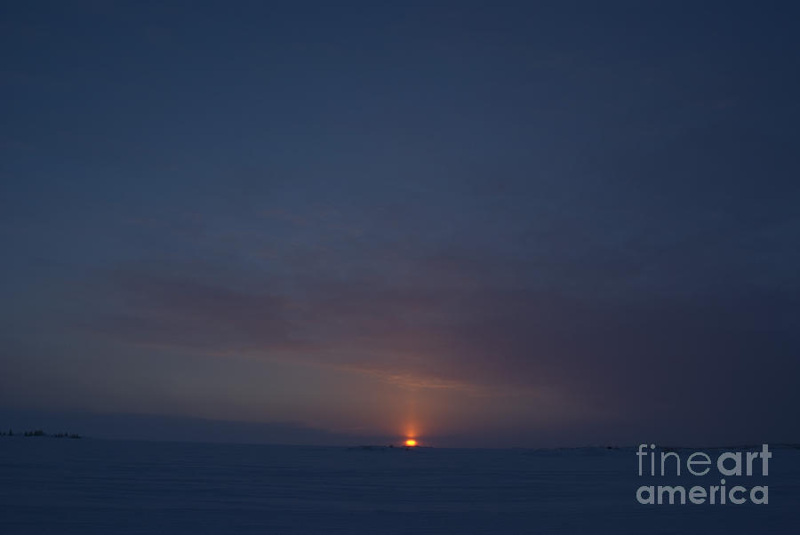 Sunset From Dettah Ice Road Photograph by Yuichi Takasaka