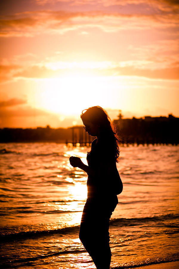 Sunset Girl Photograph by Oscar Mora