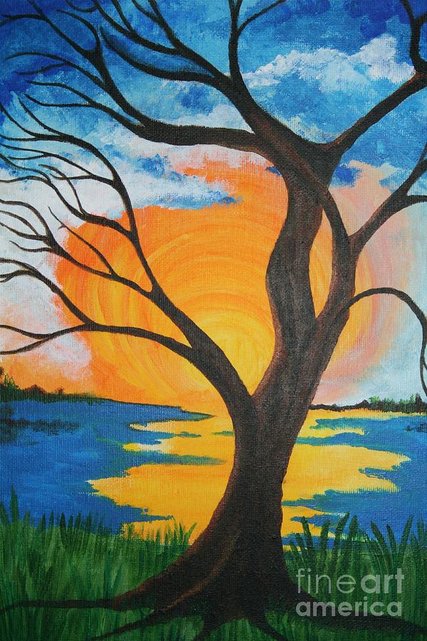 Sunset I Painting by Christina A Pacillo