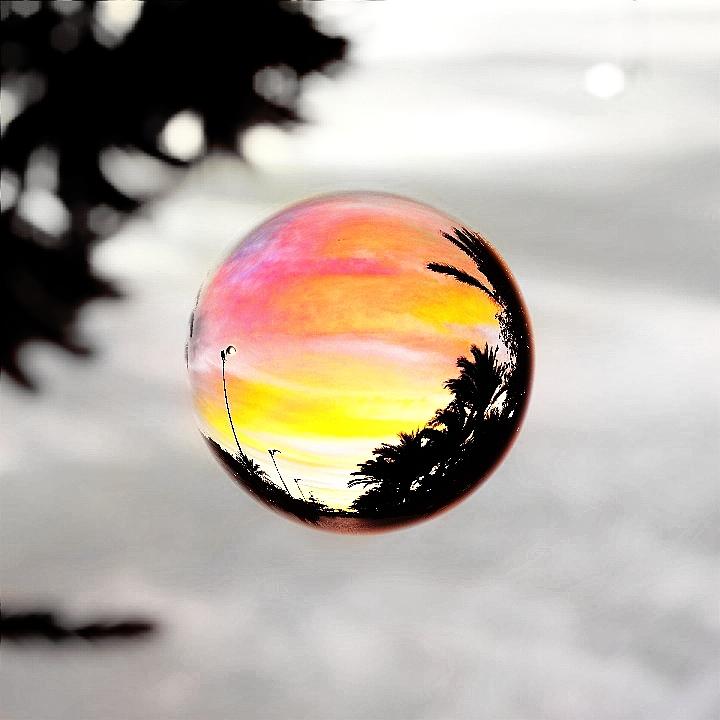 Sunset Photograph - Sunset in a Bubble by Marianna Mills