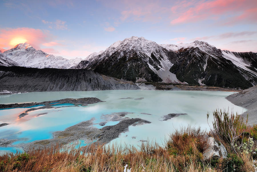 Sunset In Aoraki/mount Cook National Park Photograph by Nora Carol ...