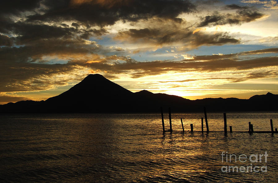 Sunset Photograph - Sunset in Atitlan 014 by Rony Liang