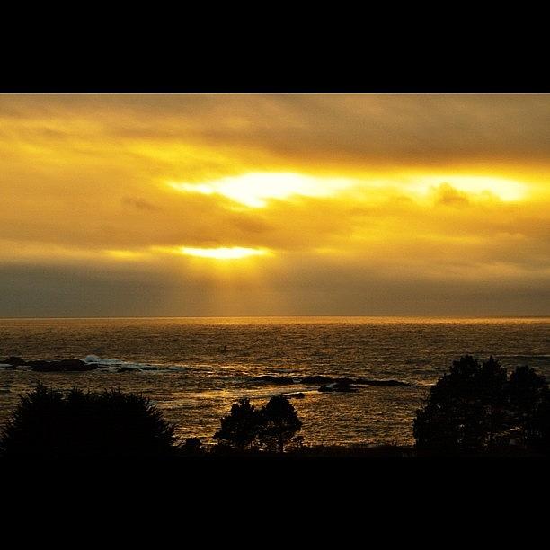 Sunset In Mendocino. This Is A Repost Photograph by Birgit Zimmerman