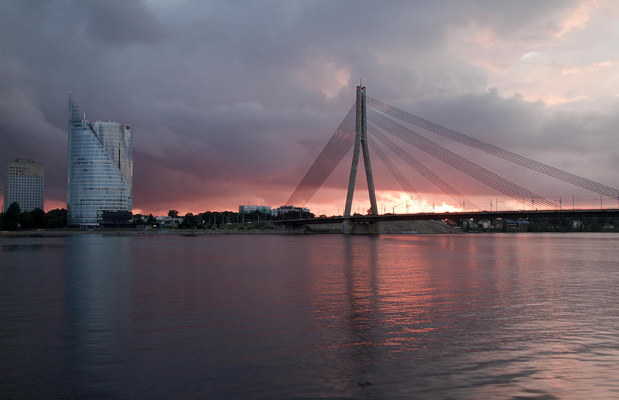 Sunset in Riga Photograph by Claudia Fernandes - Fine Art America