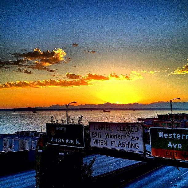 Sunset In Seattle Photograph by Brian Kalata