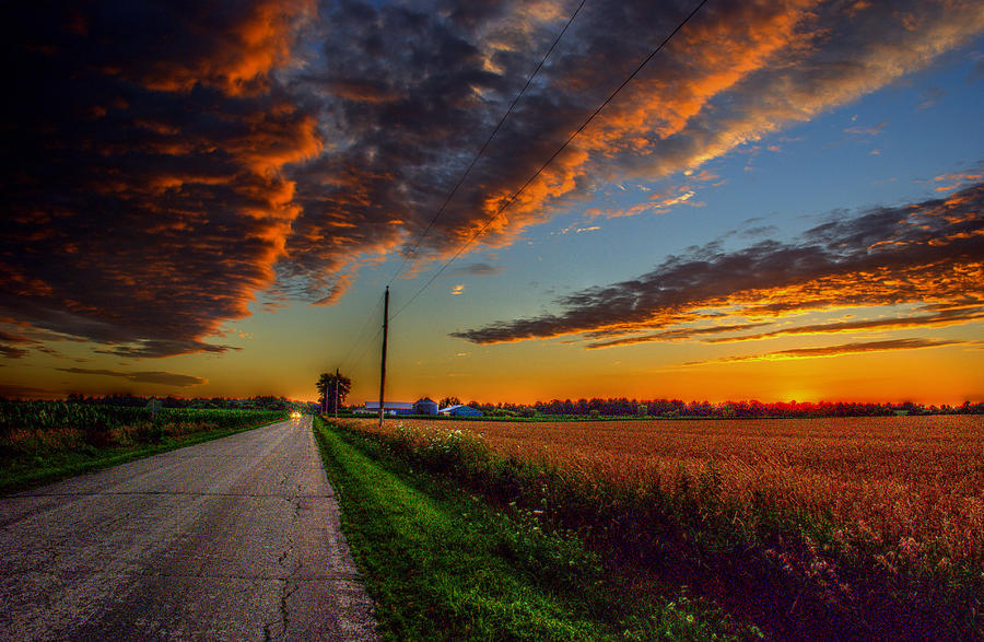Sunset In The Country Photograph by Janice Adomeit