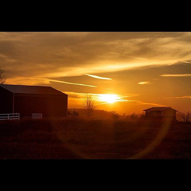 Sunset Photograph - #sunset In The #country_side. #country by Aran Ackley