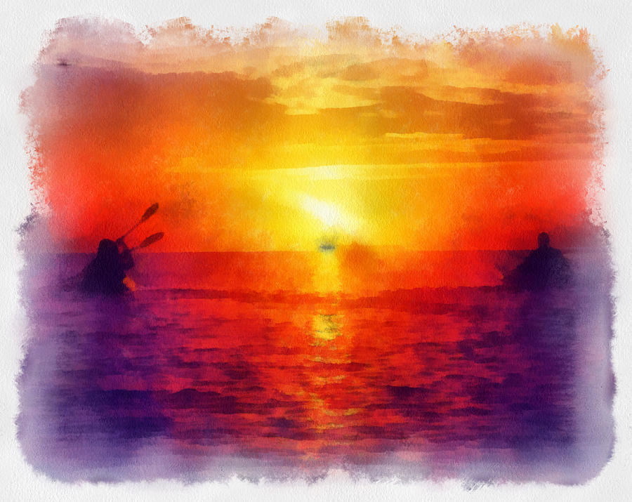 Sunset Kayak Trip Photograph by John Handfield