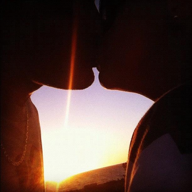 Sunset Photograph - #sunset #kiss #iphonography by Kirk Roberts
