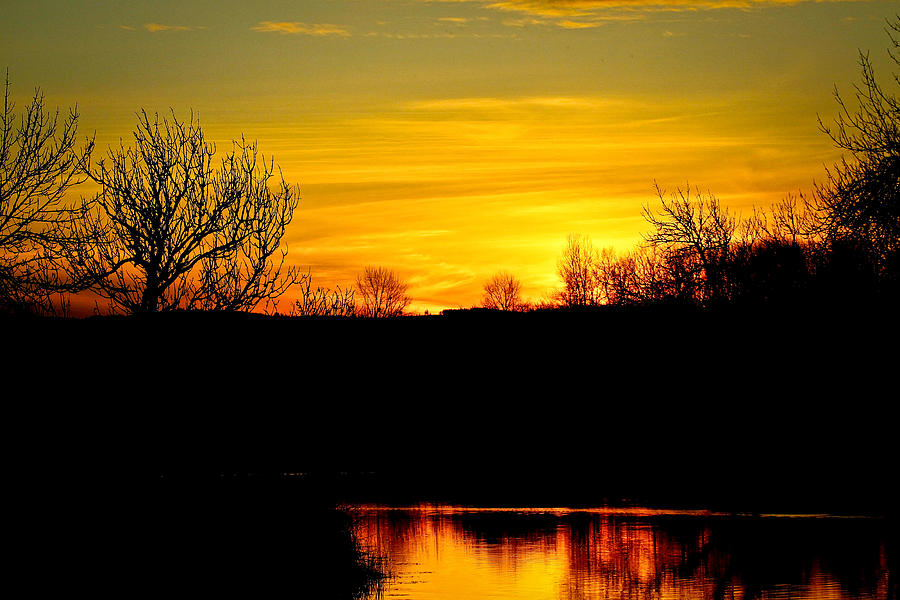 Sunset Lake Photograph by Steve McKinzie