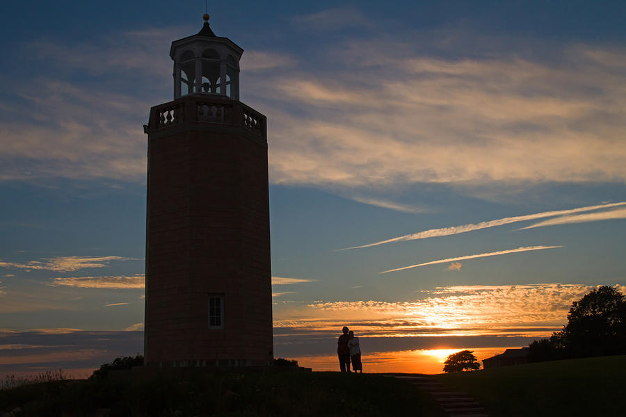 Sunset Lighthouse Photograph by David Freuthal