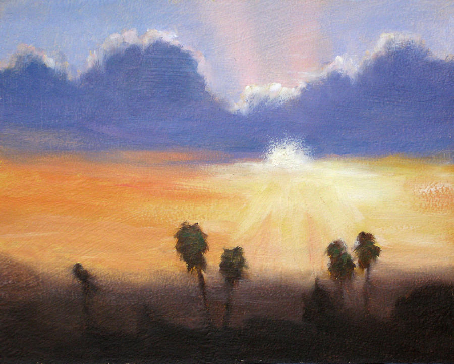 Sunset Painting - Sunset by Lori Quarton