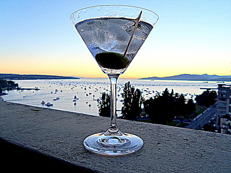 Sunset Martini English Bay Photograph by Randall Weidner