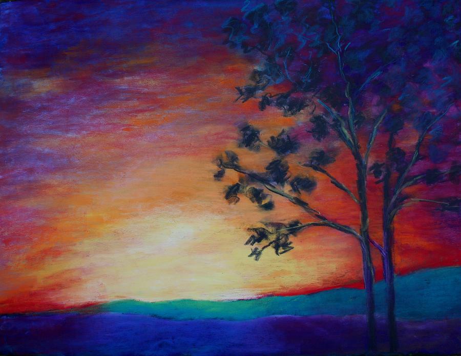 Sunset Monday Painting by Karin Eisermann