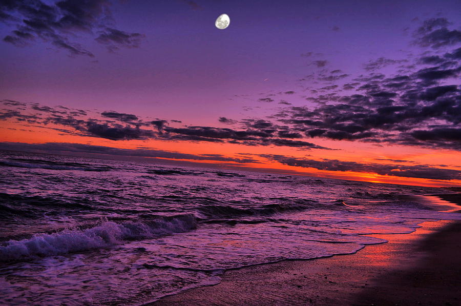 Sunset Moon Rises Photograph By Emily Stauring