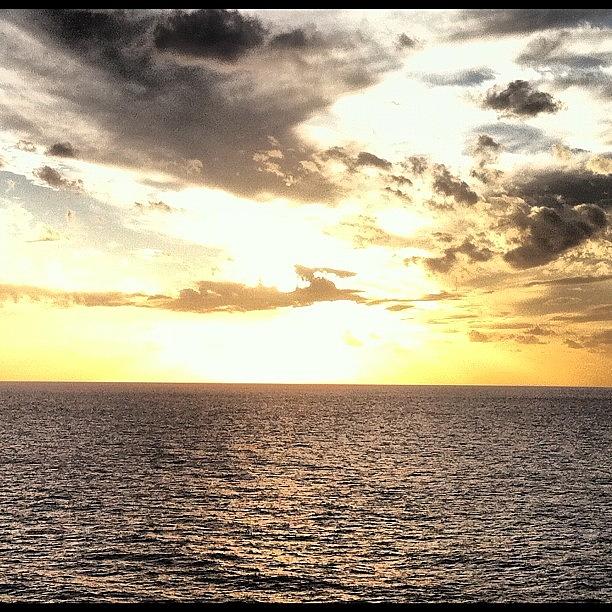 Sunset Photograph - #sunset #ocean #sailing by Mario Espinoza