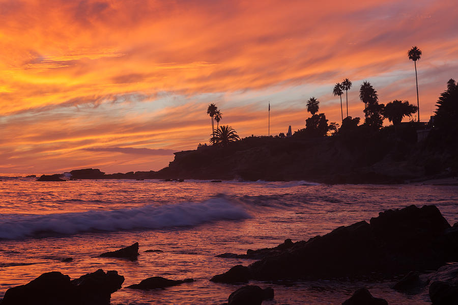 Sunset Photograph - Sunset off Laguna Beach by Cliff Wassmann