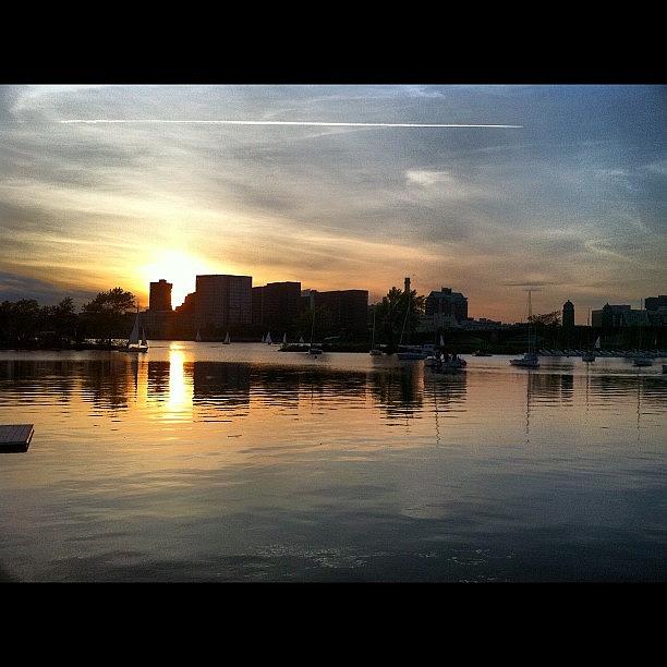 Sunset On Charles River Photograph by Edwardo D. Frias