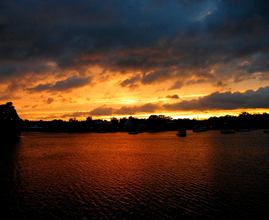 Sunset on Kings Bay Photograph by Judy Wanamaker