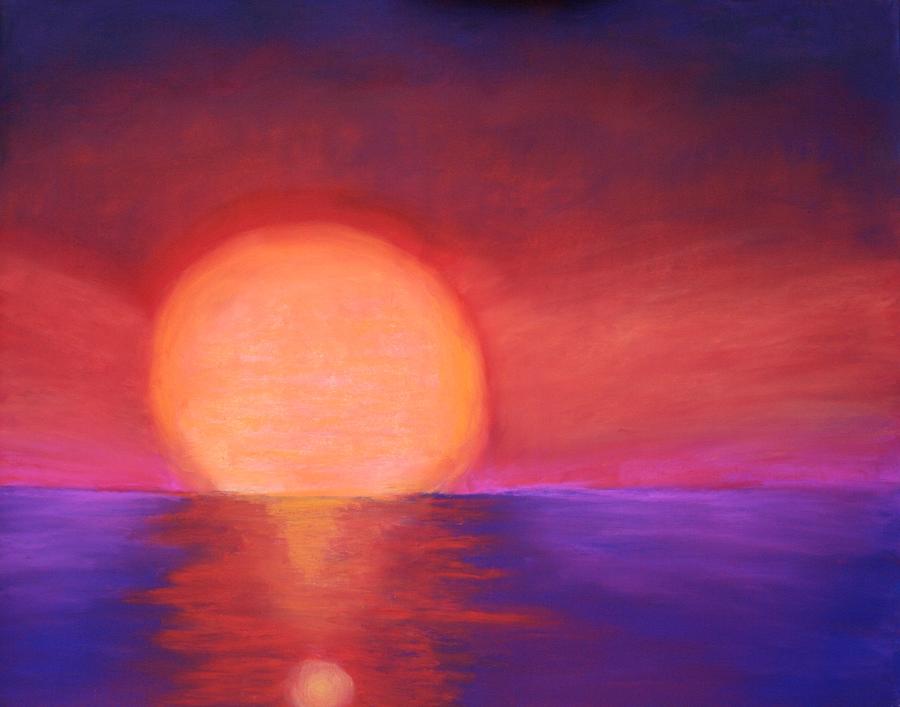 Sunset on Lake Erie Painting by Karin Eisermann