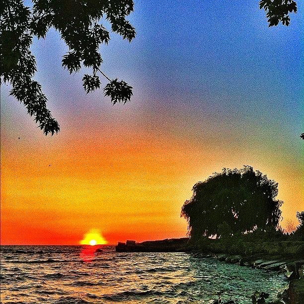Summer Photograph - Sunset on Lake Erie by Matthew Barker