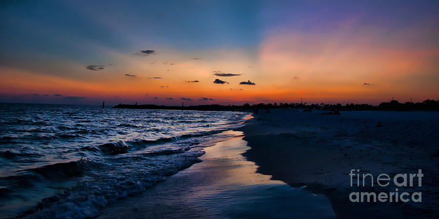Sunset on the Beach Photograph by Susan Cliett