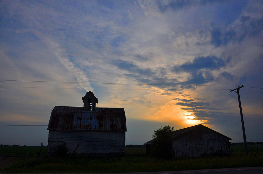 Sunset on the Farm Photograph by Daniel Ness