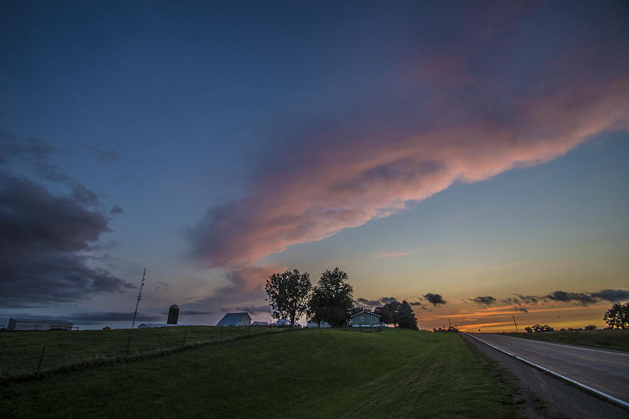 Sunset on the Farm Photograph by Paul Brooks