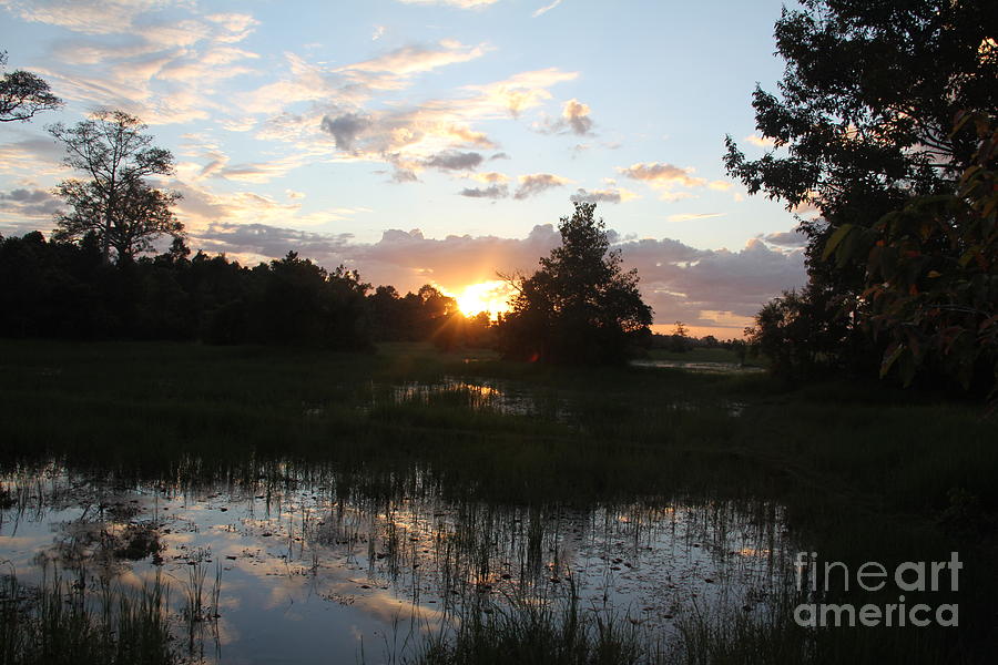 Sunset Photograph - Sunset on the lake by A Stamp